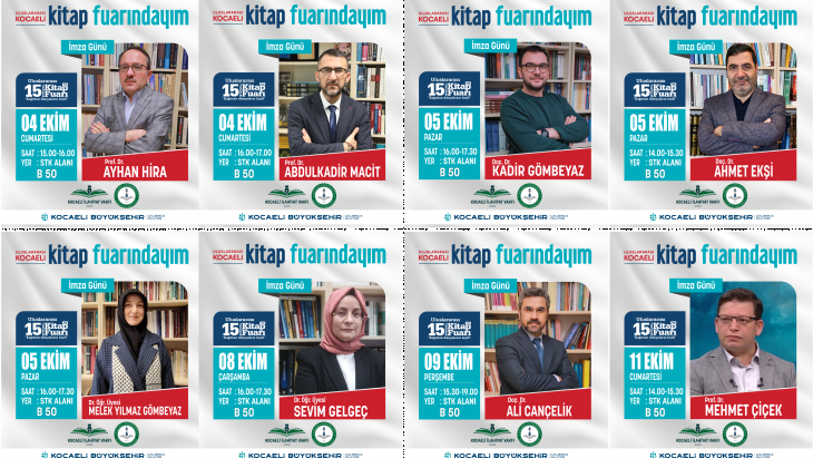 15. KOCAELİ KİTAP FUARI KOCAELİ İLAHİYAT VAKFI İMZA GÜNLERİ